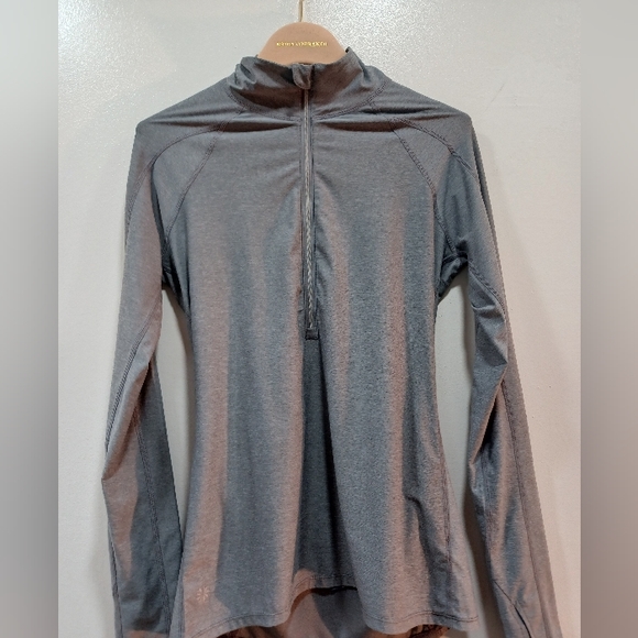 Athleta Women's Half Zip Pull Over Active top size S gray color - Picture 2 of 10